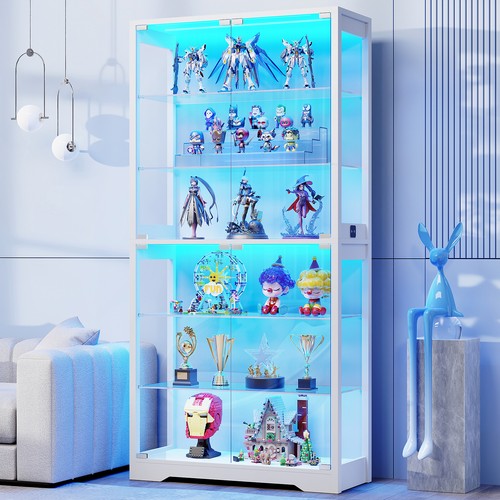 Tier glass display case with - 6-tier,