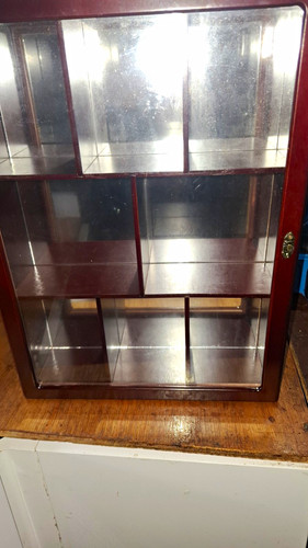 Wood glass display cabinet - wood,