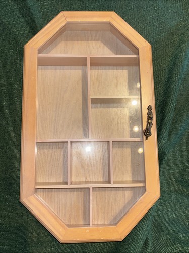 Octagon curio cabinet - cabinet, glass