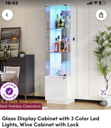Display cabinet with - cabinet, glass