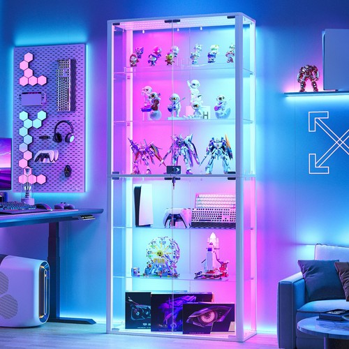 Tier glass display cabinet - glass,