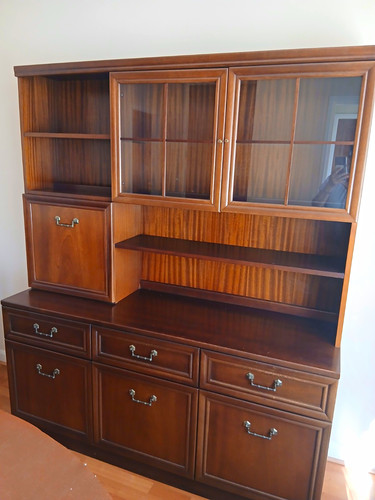 Wood glass display cabinet - wood,