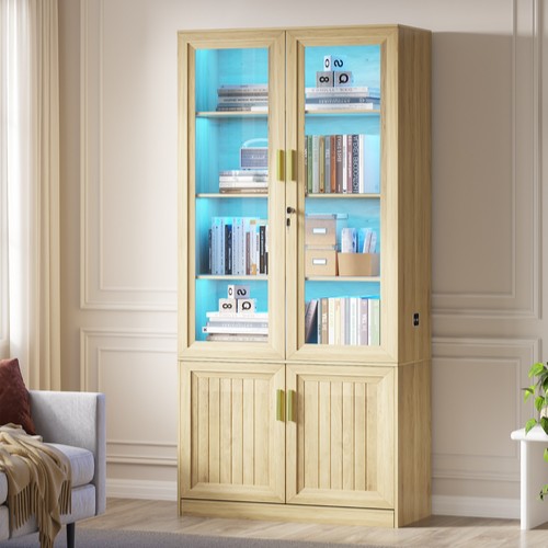 Display cabinet with glass - with,