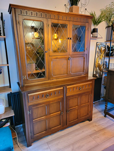 Antique solid wooden glass - antique,