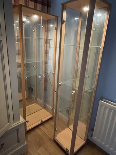 Glass display cabinets - 2x,