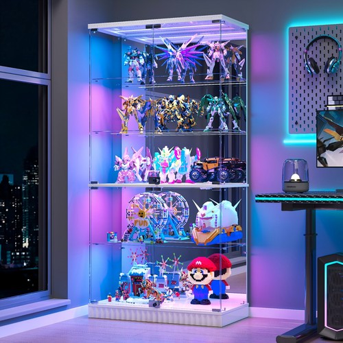 Tier glass display - 5-tier, cabinet
