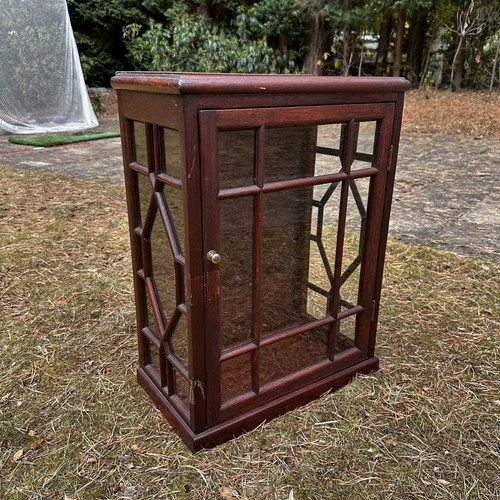 Brown wood glass 1 door - glass,