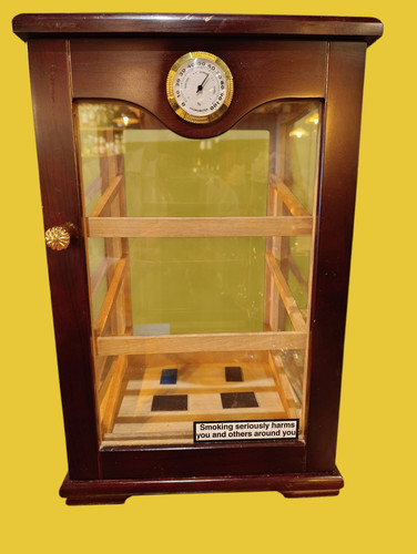 Wood glass display cigar - wood,