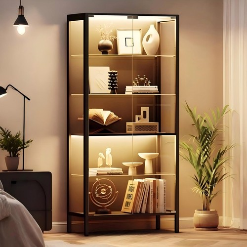 Glass display case with - 64",