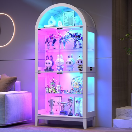 Arched display cabinet with - arched,