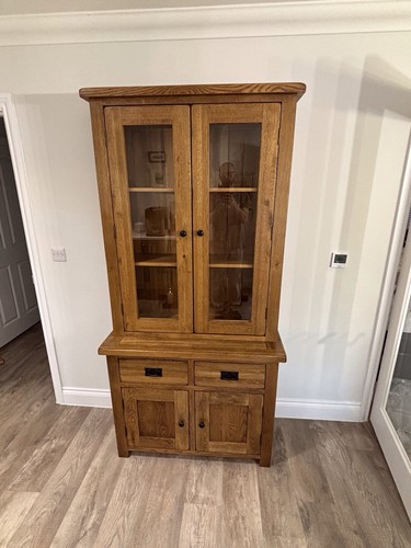 Oak dresser display cabinet - display,