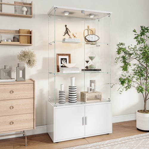 Glass display cabinet with - glass,