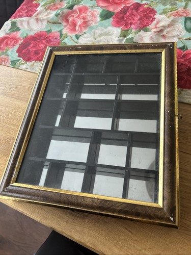 Vintage wooden glass wall - wooden,