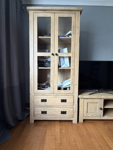 Wood glass display cabinet - &,
