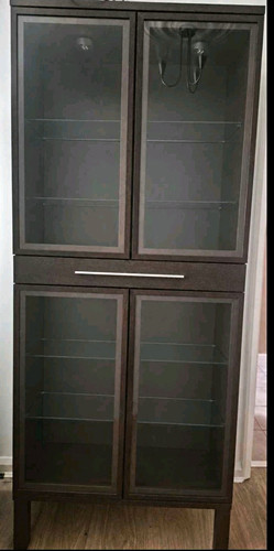 Tall brown wooden glass - wooden,
