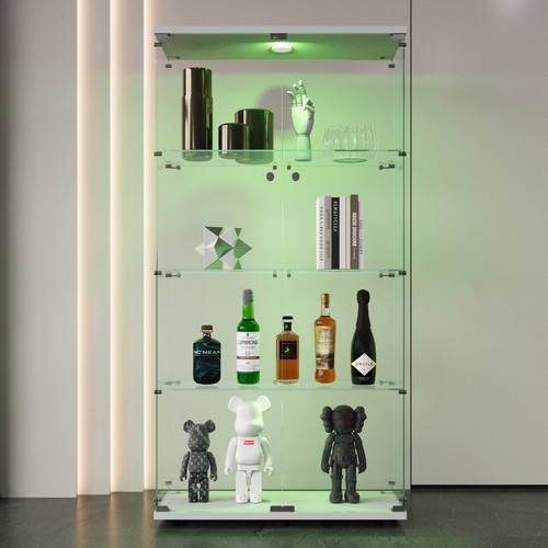 Tier glass display cabinet - display,