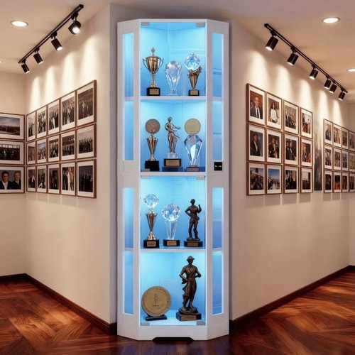 Corner glass display cabinet - corner,