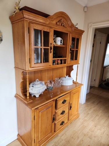 Wooden china glass display - wooden,