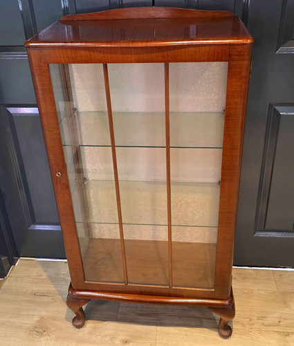 Wood glass display cabinet - wood, &