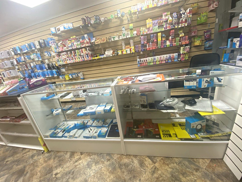 Glass lockable retail counter - glass,