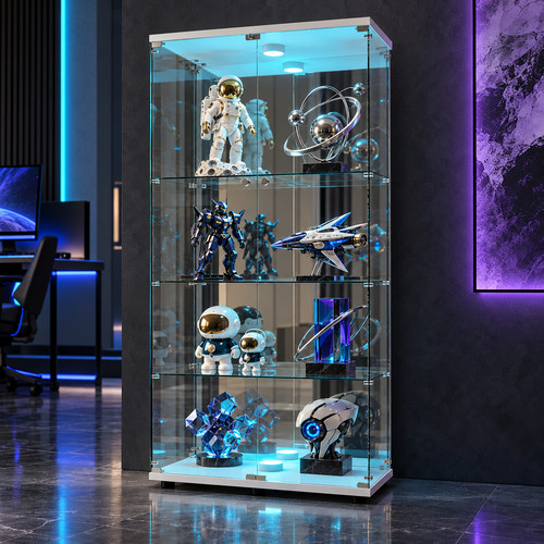 Glass display cabinet - display, mirrored
