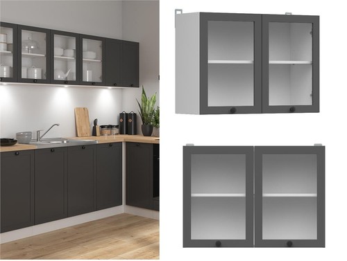 Kitchen wall cabinet - cabinet, glass