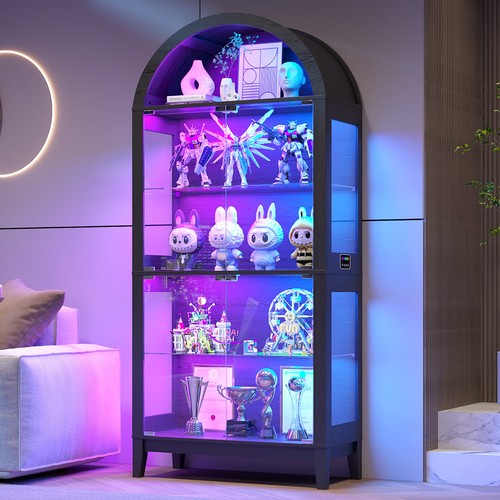 Glass display cabinet with rgb - glass,