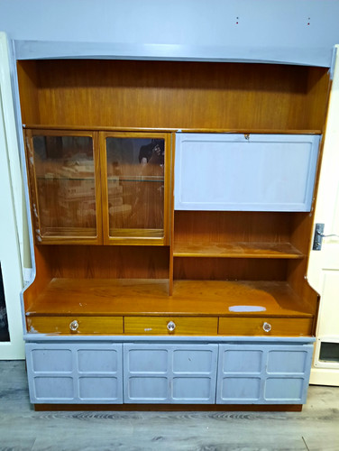 Wood glass display cabinet - glass,
