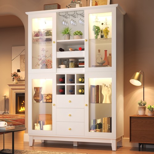 Display cabinet with - display, glass